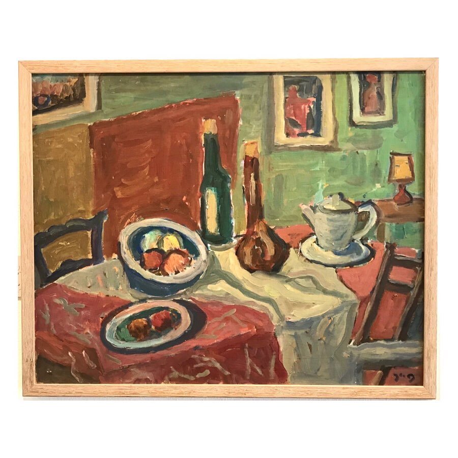 The warmth, comfort and importance of Home has taken on new meaning this year!!

Itzhak Feier
(Israeli/Polish, 1908-1983)
Still Life, 1960&rsquo;s
oil on cardboard, signed
new frame, c. 24.5&rdquo;x 19&rdquo; fr.
Please DM with questions. 
.
.
.
#sti