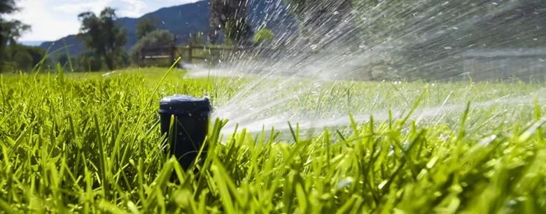 Irrication-head-watering-grass-in-Foster-City-backyard.
