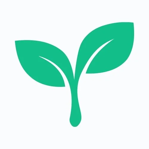 A green leaves icon to symbolize spring startup services offered by residential irrigation specialists.