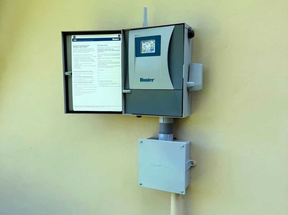 Hunter smart control panel installed at a Belmont, CA home.