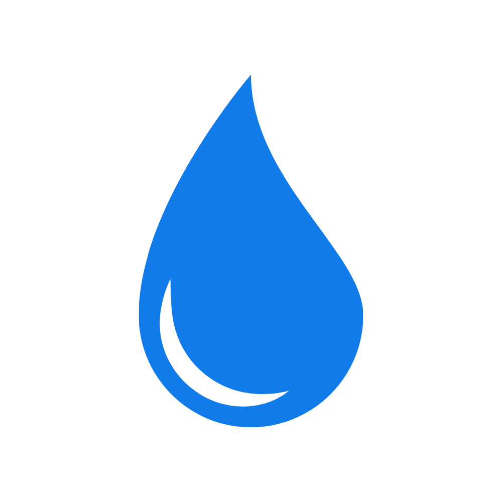 Icon of a water droplet to show drip irrigation is a service Peninsula Irrigation Co. offers.