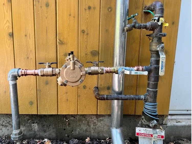 Backflow irrigation system installed in Atherton, CA by licensed plumbers..