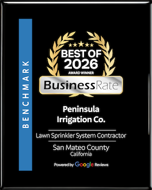 2026 Benchmark Award received by Peninsula Irrigation Co. in San Mateo County.