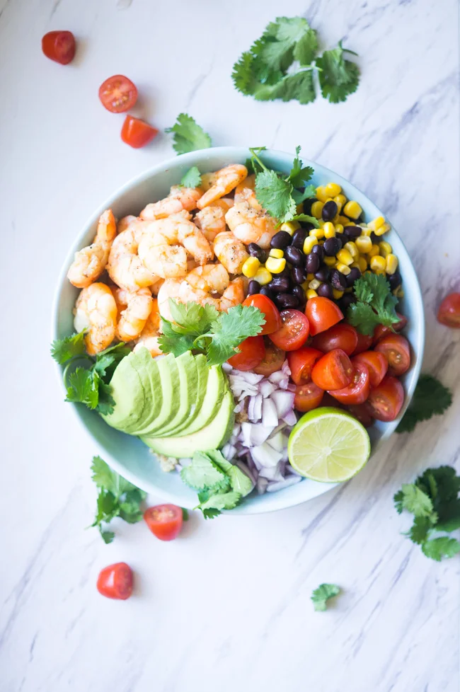 Garlic Lime Shrimp and Quinoa Salad