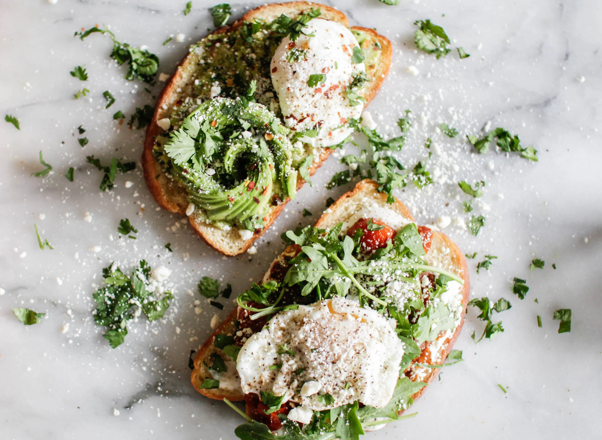 Avocado Toast Recipe with Feta Cheese and Tomatoes