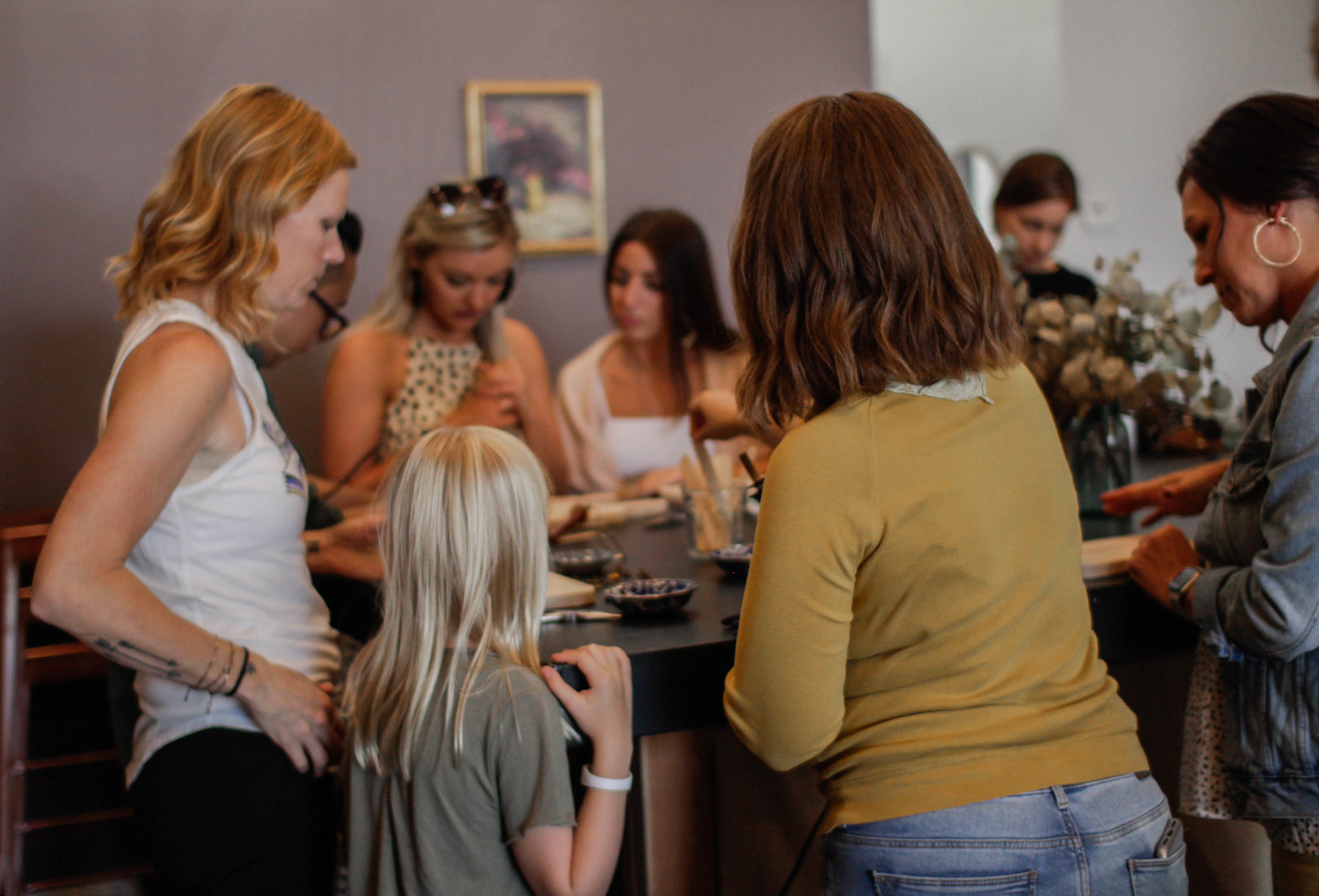 Wood Burning and Wine Craft Activity in Chicago with Ivy Grapes Stemware at Indigo and Violet Studios