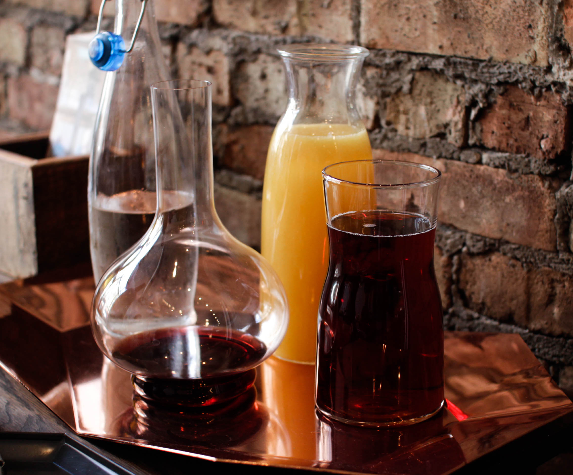 Grassl Glass decanter and brunch drink ideas