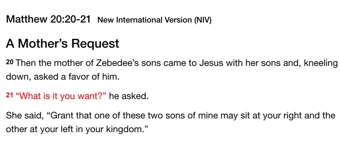 Matthew+20%3A20-21+NIV+Bible+Passage+A+Mother%27s+Request