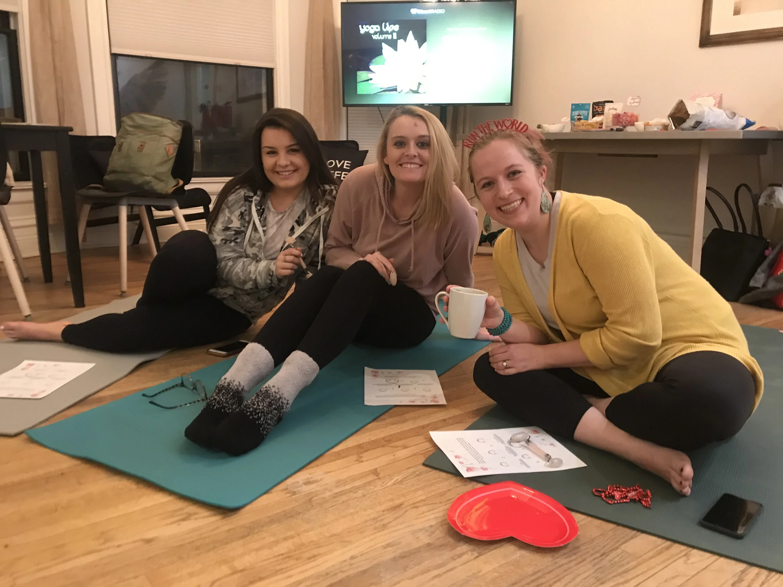 Human Trafficking yoga class donation event