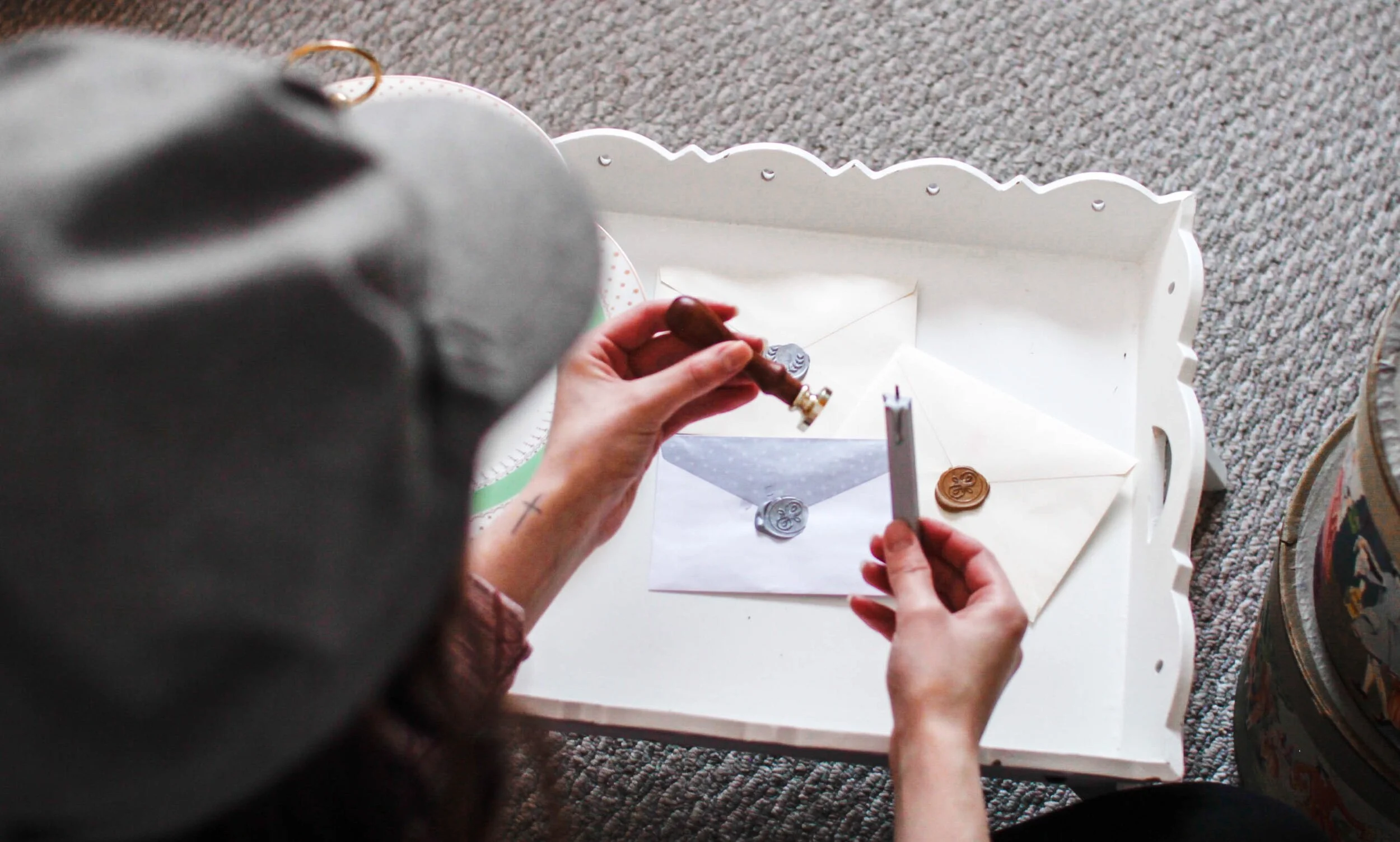 Eco-friendly wax seal and paper crafts