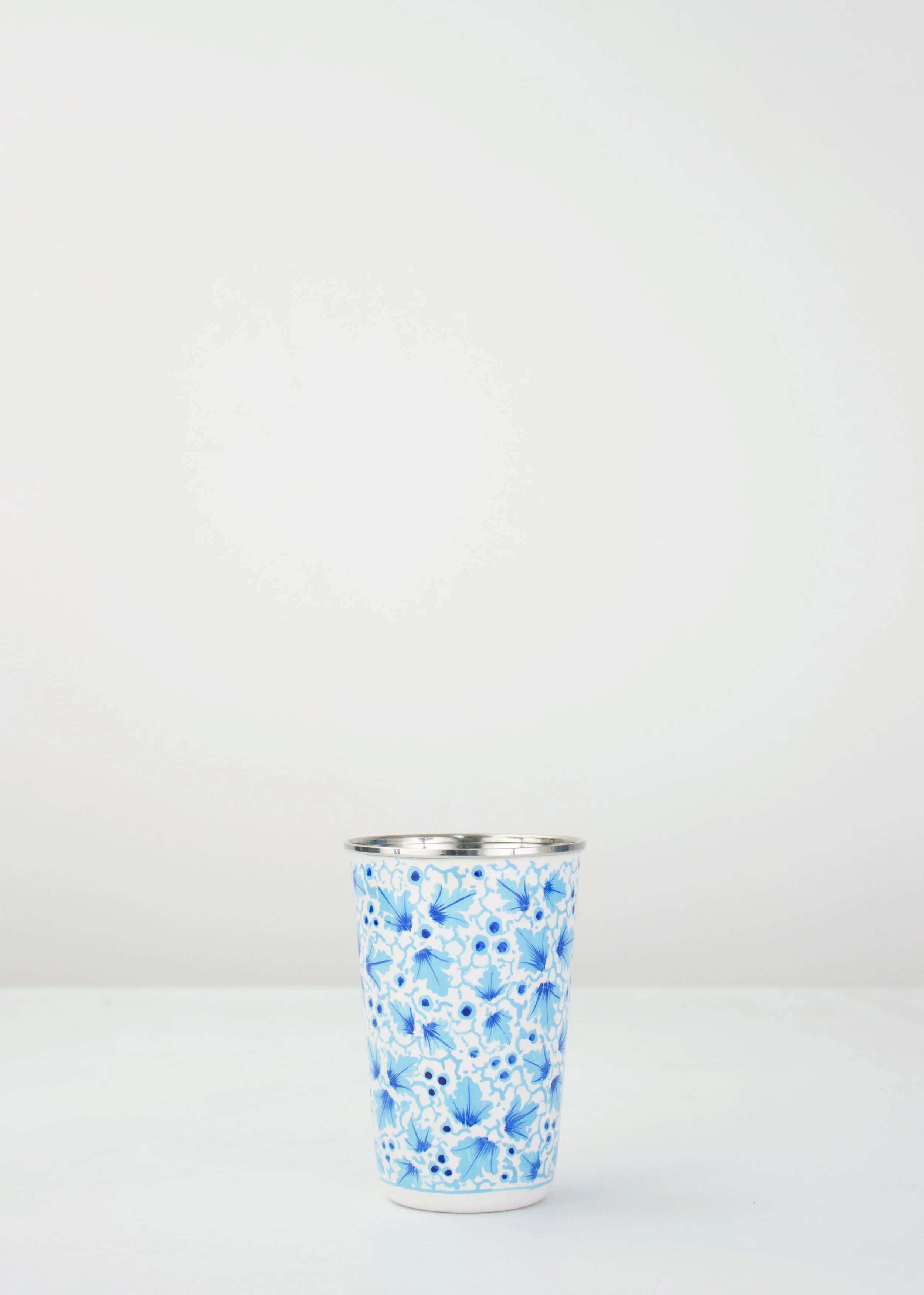 Blue Leaf Tumbler Set of Two