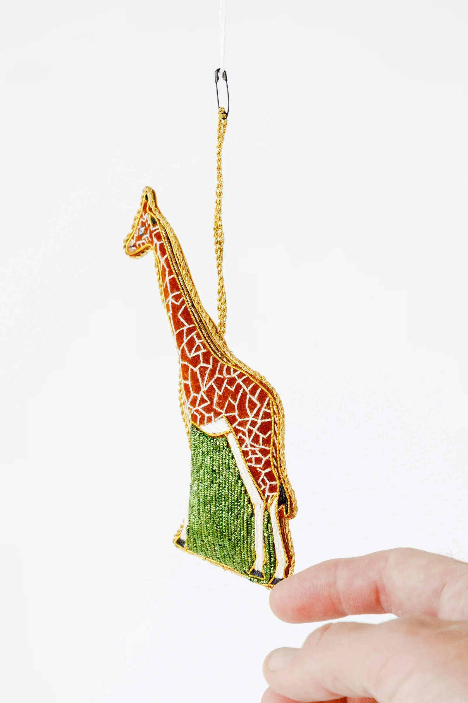 Hand Beaded Giraffa Ornament 
