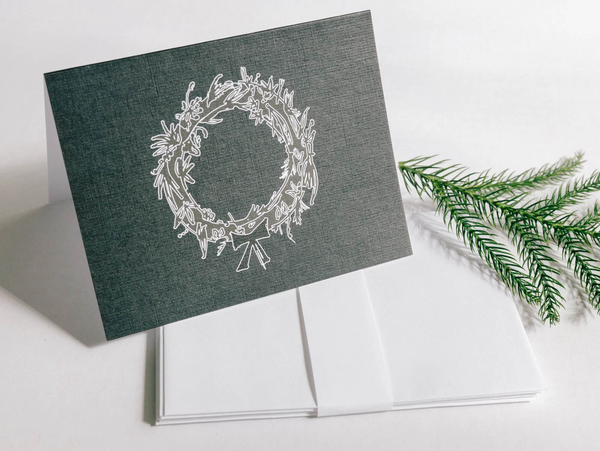 Wreath Holiday Stationery 