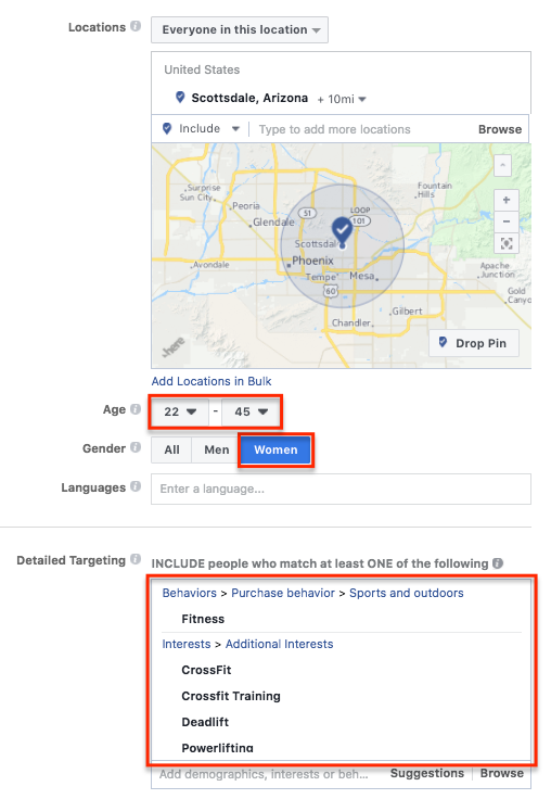Chiropractor Crossfit Facebook Ads Campaign Targeting.png