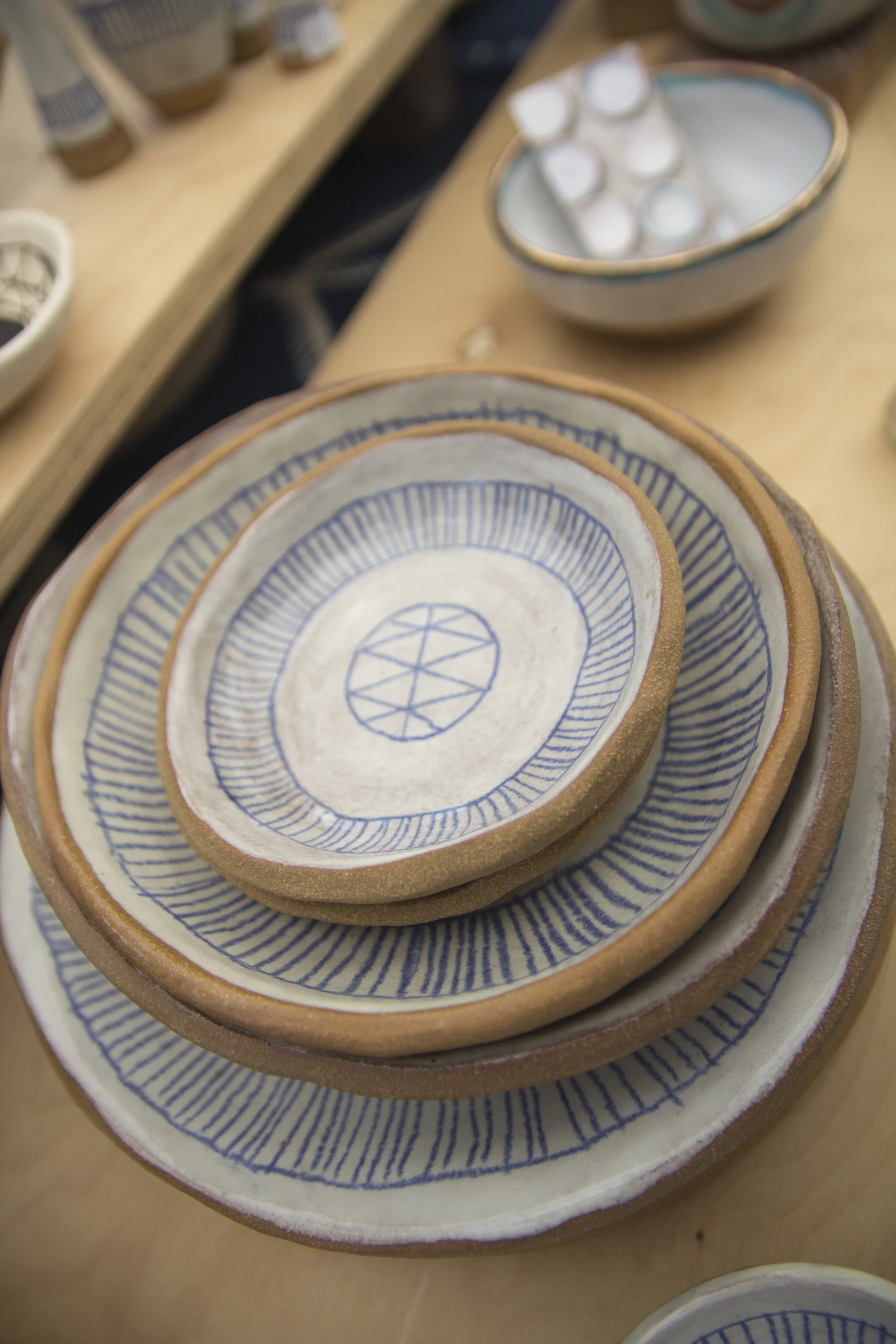 Blue Line Series displayed at CAFAM's CLAYLA. Photo credit to Jason Webb Photography.