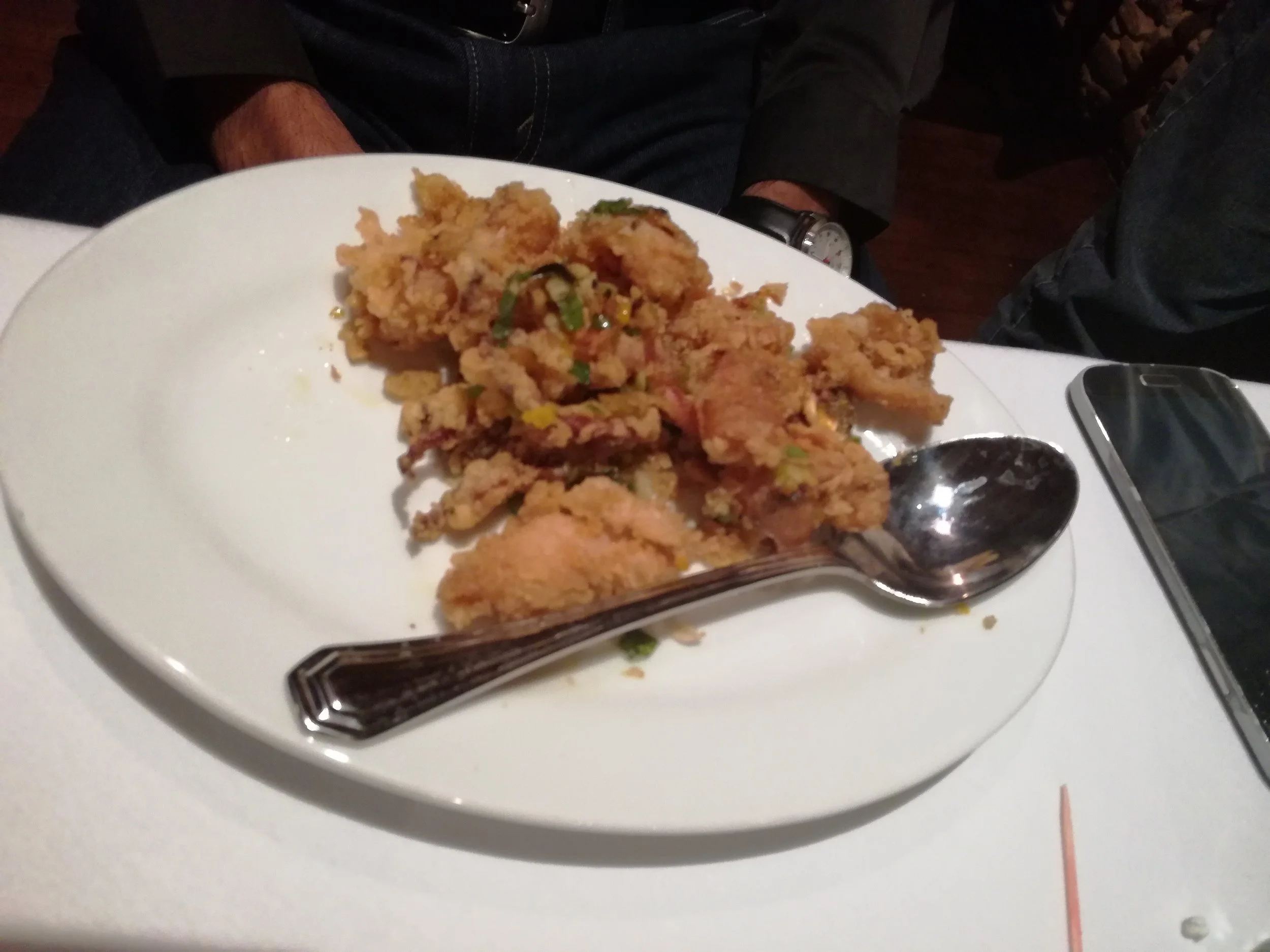 Pepper Squid...Appetizer portion! TT$65 before SC and VAT