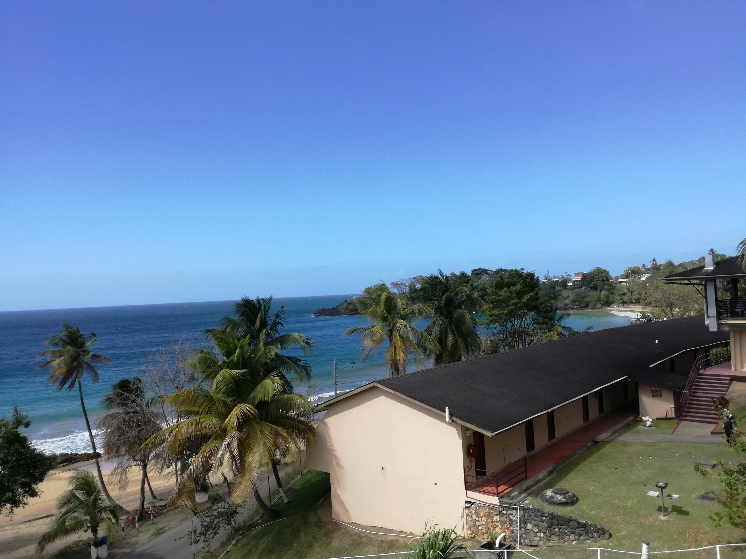 View from the room of the beach opposite...