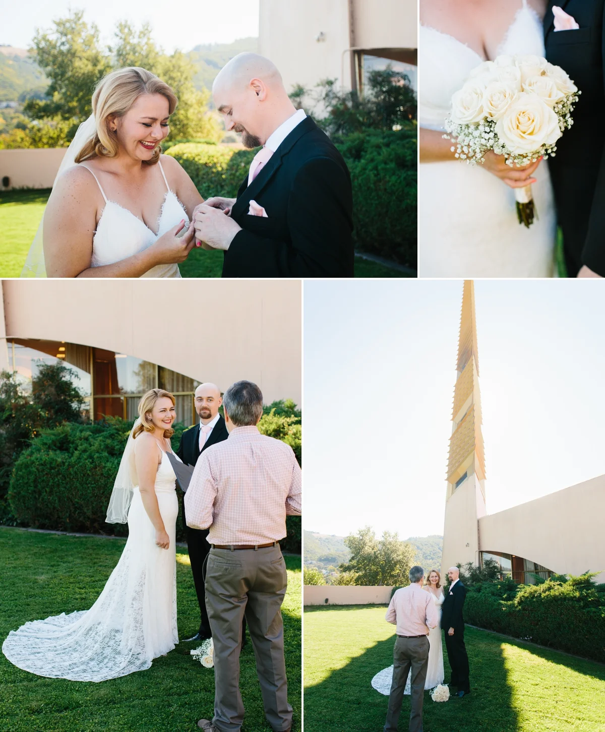 The civil ceremony on the lawn at the Marin County Courthouse.