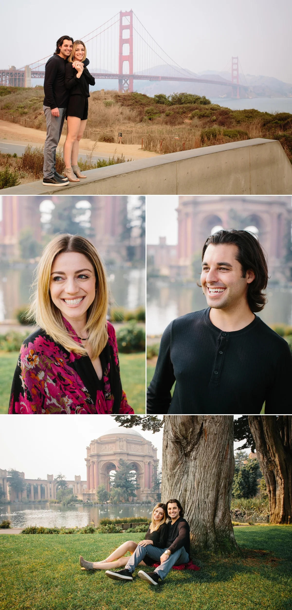 Battery East with stunning views of the Golden Gate Bridge, and the classic Palace of Fine Arts was our next location for photos.
