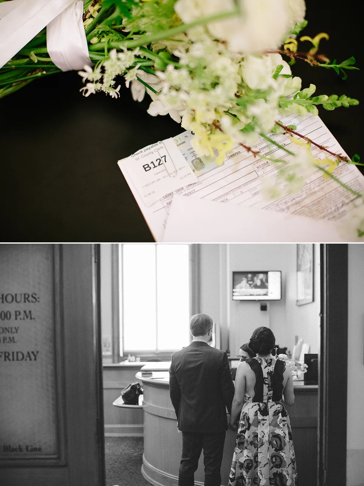 Marriage license at San Francisco’s City Hall, County Clerk Office.