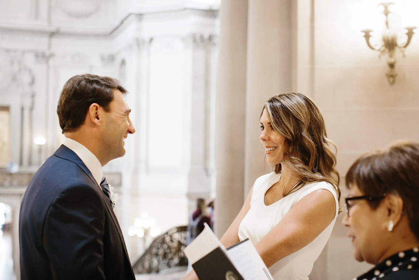 A civil ceremony at San Francisco City Hall