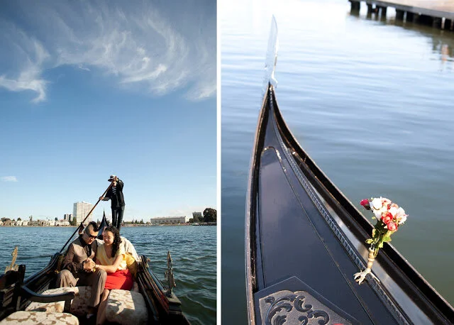 Oakland Lake Merritt Gondola Engagement Session