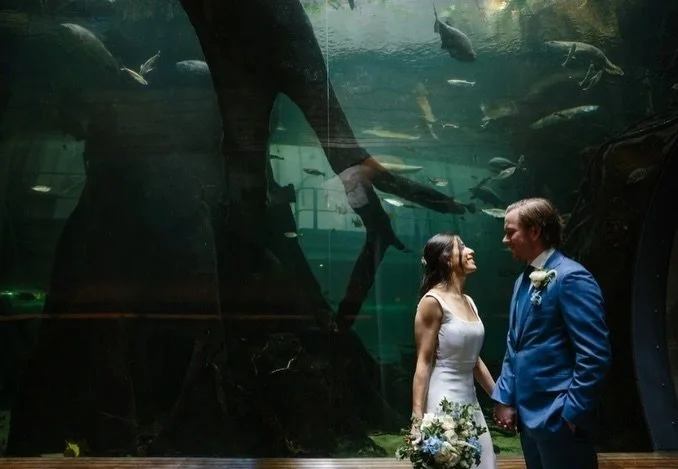 I&rsquo;ve always been a fan of @calacademy , and I&rsquo;m especially happy to be heading back there for another wedding this September.

For this one, the couple got ready at @stanfordcourtsf in Nob Hill, hosted cocktail hour in the Aquarium, and h