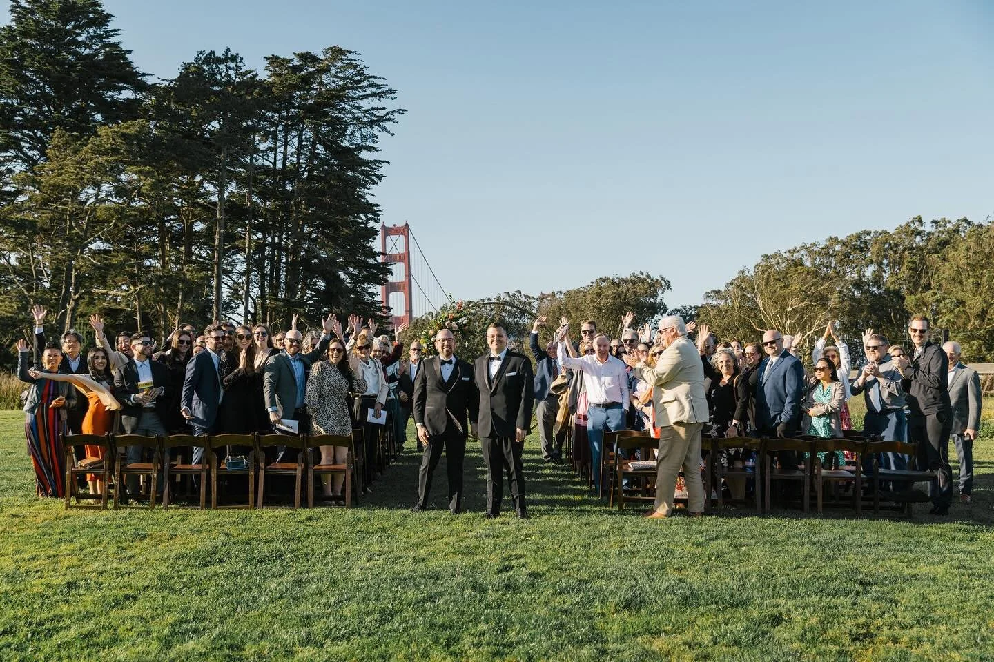 Sneak peek from a March wedding at the @presidiosf and  @wedgewood.logcabin! 

I always make sure a group photo is part of the previews&mdash;so you can hold onto the that rare, all-your-people-here feeling, just a little longer. 

Full gallery comin