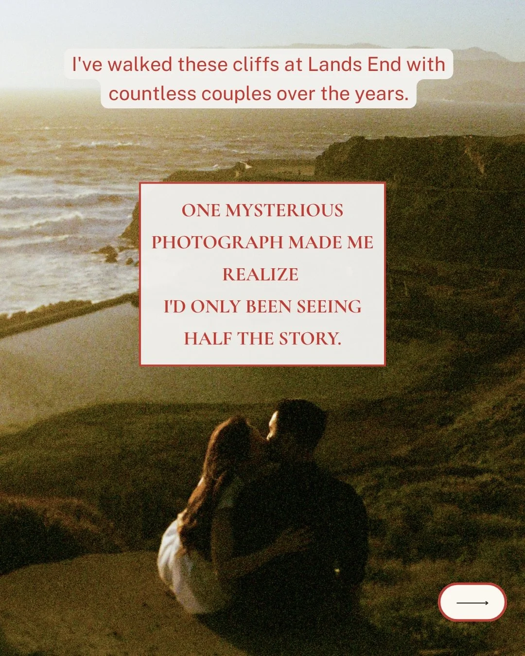 Sometimes researching a location changes the way you photograph it.
I&rsquo;ve always loved Lands End, Sutro Baths, and the Cliff House. They&rsquo;re some of my favorite places to bring couples because the landscape feels timeless while never lookin