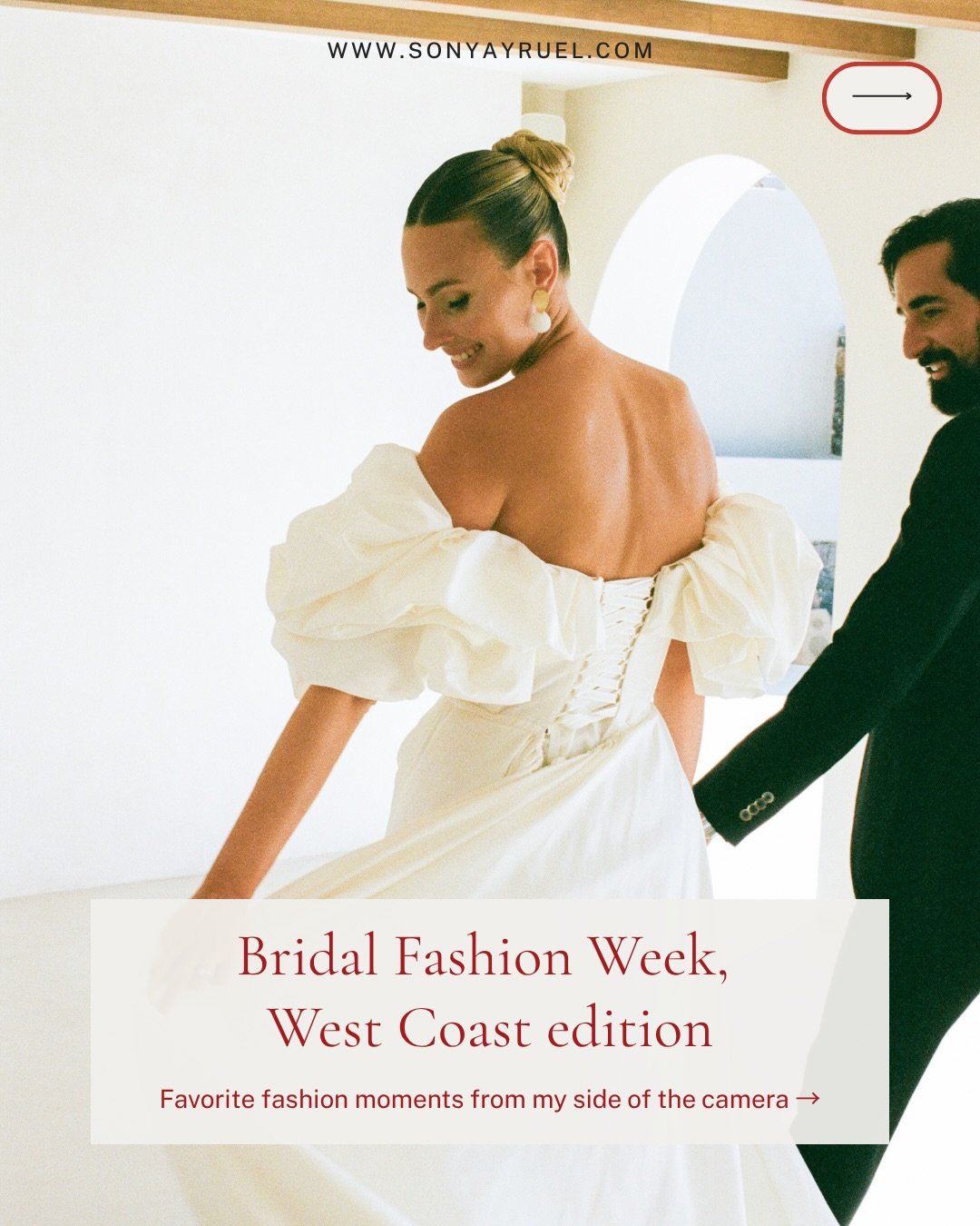 No front row in NYC this year, so here&rsquo;s my West Coast take on Bridal Fashion Week. These looks are from weddings I&rsquo;ve photographed in San Francisco, Sonoma, and wherever else couples have taken me. There&rsquo;s tradition, color, sparkle