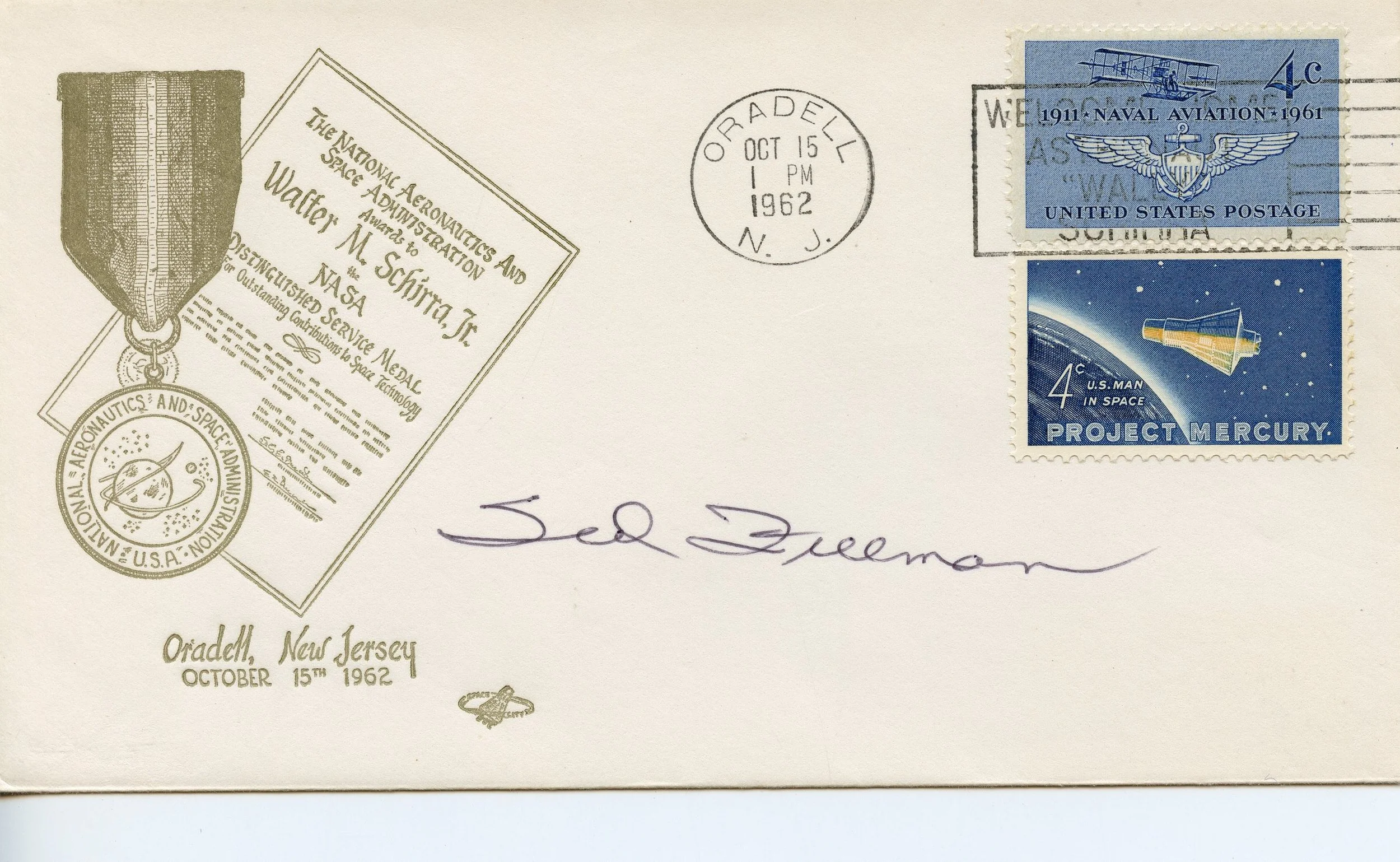 RARE Ted Freeman signed cover  DM