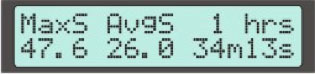 Display Screen #8 - Speed Stats