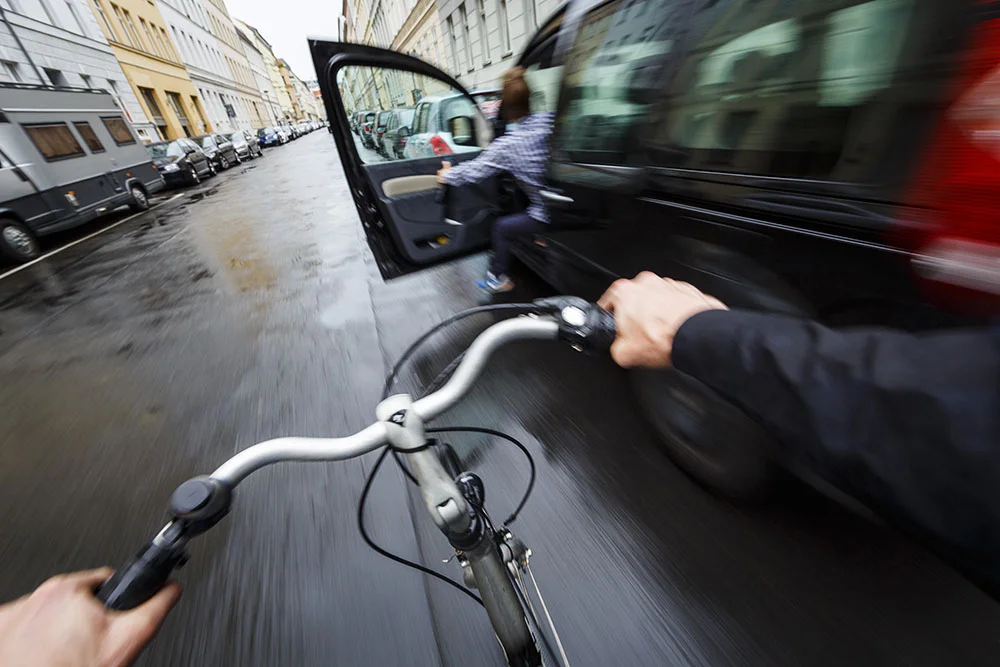Stopping a heavier bike at fast speeds takes distance. Don't exceed your bike's capabilities!