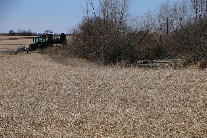 The site of the clean-up where manure water escaped to the groundwater.