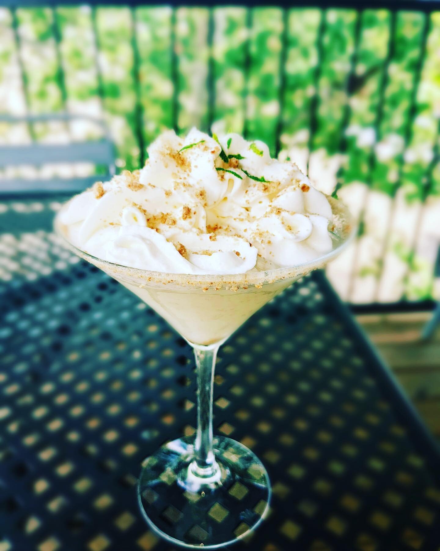 Key Lime Martini. It&rsquo;s like being at the beach, but cheaper&hellip; $8! If you sit outside on our patio and close your eyes the rain could sound like the beach. 🍸👂 🏝