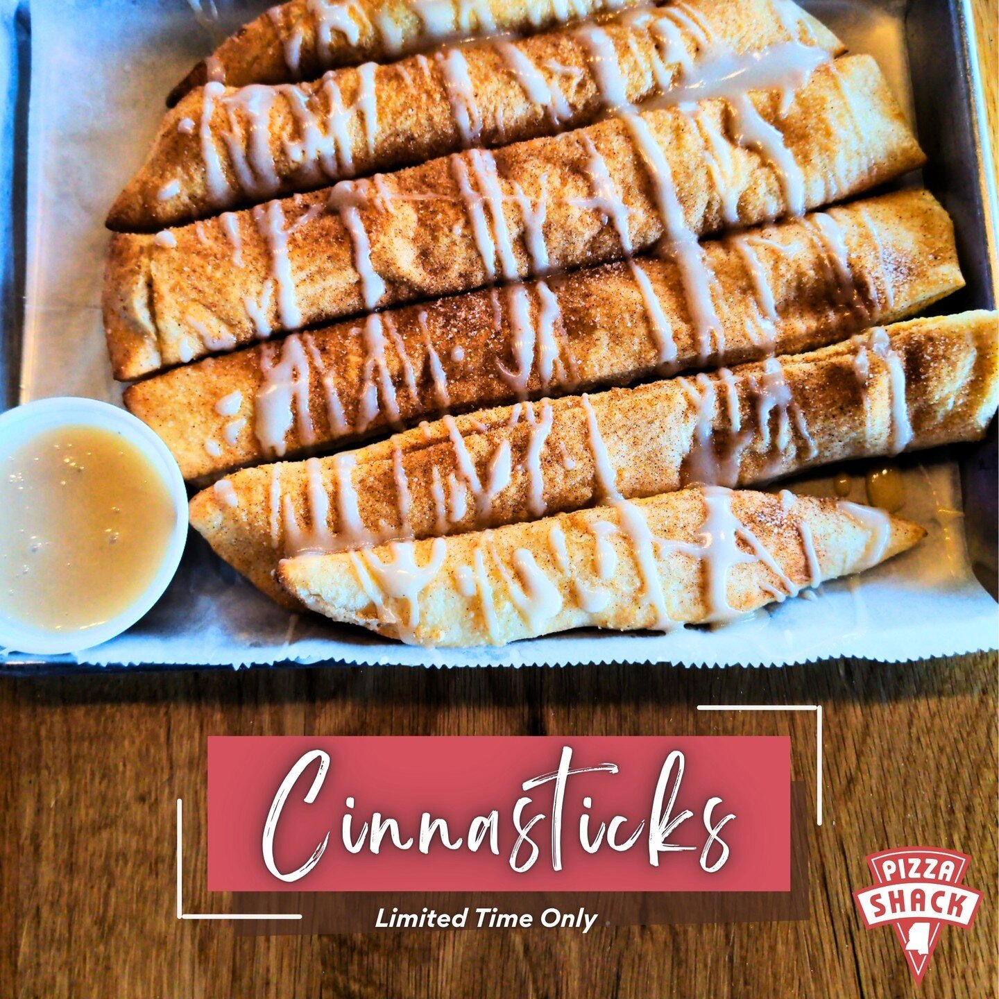 Attention all dessert-lovers: last week is your chance to try our cinnasticks &mdash; a deliciously sweet treat! 🍞
These homemade breadsticks are tossed in cinnamon sugar and drizzled with icing, all for just $7. 

Who&rsquo;s ready to indulge? Let 