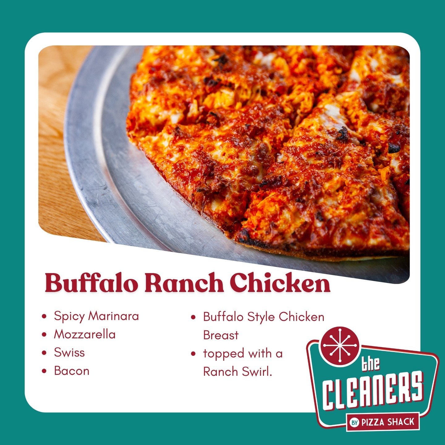 Ready for bold flavor tonight? Buffalo chicken breast, smoky bacon, mozzarella, Swiss, spicy marinara, and ranch on the side to dip every bite.

📍 237 W Government St, Brandon, MS
🌐 www.pizzashackpizza.com