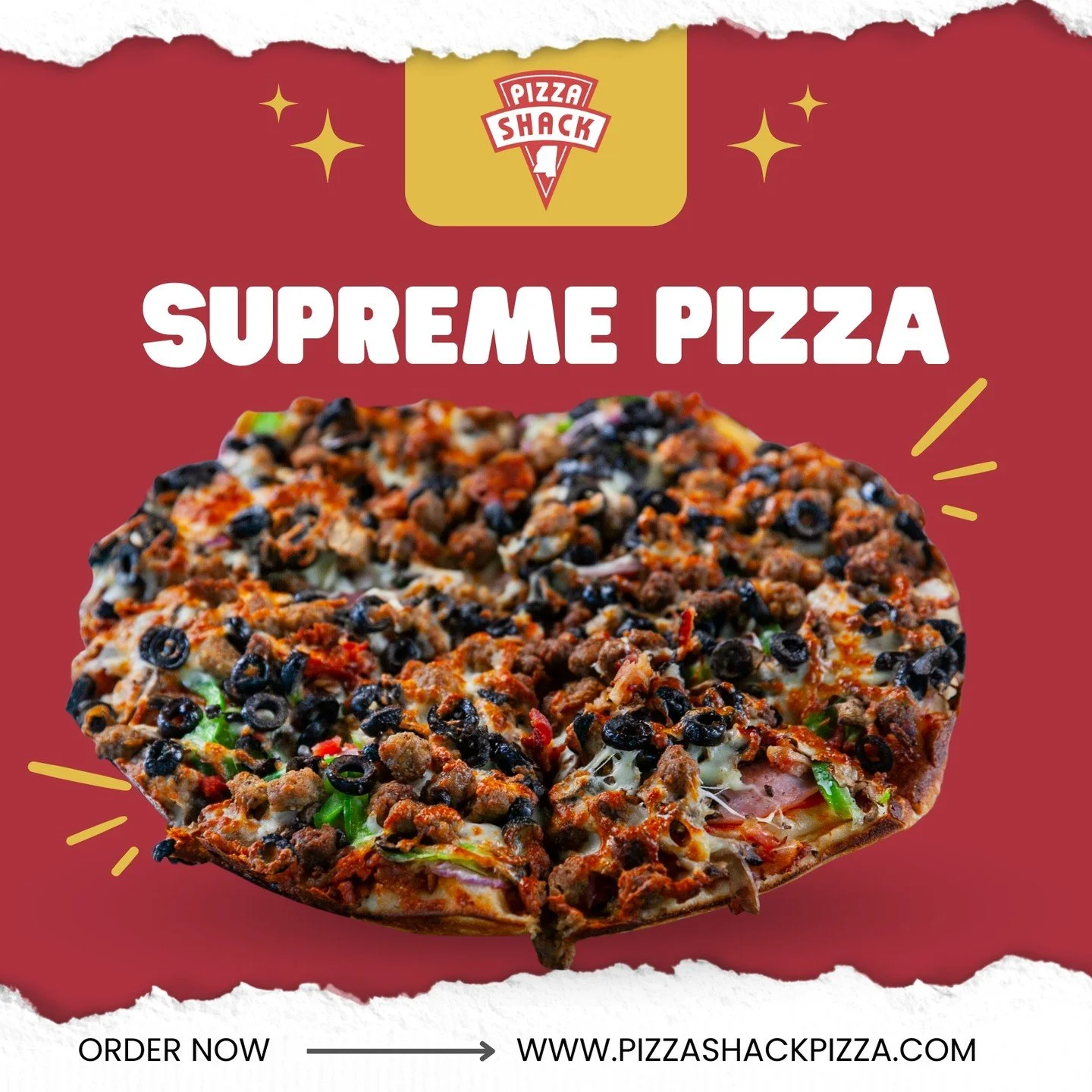 Warning: This post may cause immediate pizza cravings.

Meet the Pizza Shack Supreme &mdash; packed edge-to-edge with fresh toppings on scratch-made dough. It's big, bold, and built for serious appetites.

Taste the best in Madison.
Order now &rarr; 