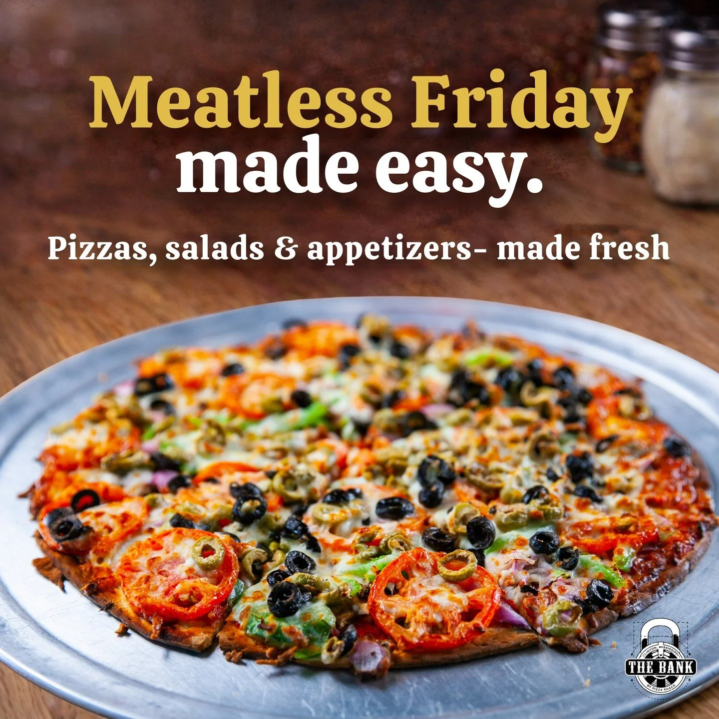 Keep it meatless. Keep it satisfying.

Choose from Three Cheese, Veggie, or Margherita, or customize a specialty pizza with ease:
&bull; Italian Cowboy (no salami or pepperoni)
&bull; Philly Queso (no ribeye)
&bull; Athenos (no gyro meat)
&bull; Hawa