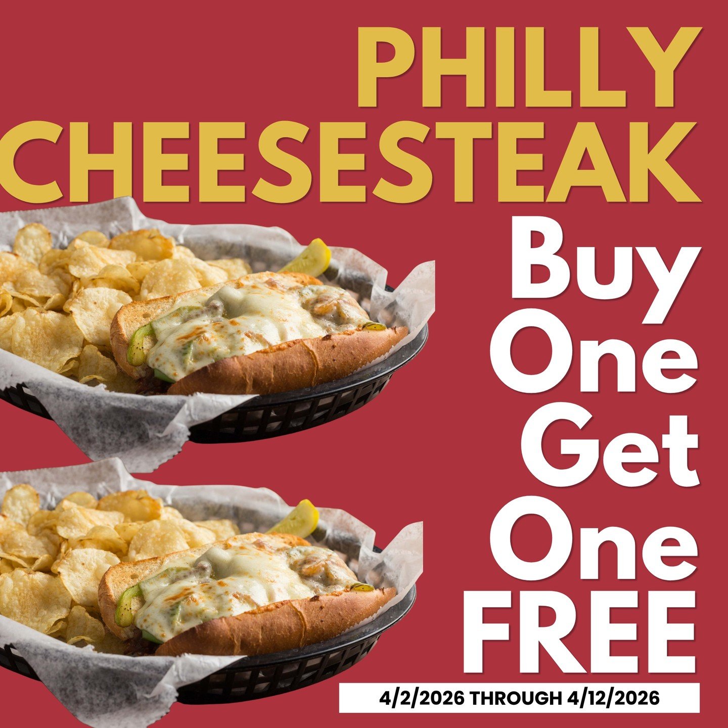 High interest. Zero risk.

BOGO Philly Cheesesteaks now through 4/12.

📍200 W Leake St, Clinton, MS 39056

#TheBankPizzaShack #ClintonMS #BOGODeal #Cheesesteak #ClintonFood #EatLocalMS #FoodSpecial #SupportLocal #MississippiFood #FoodieMS