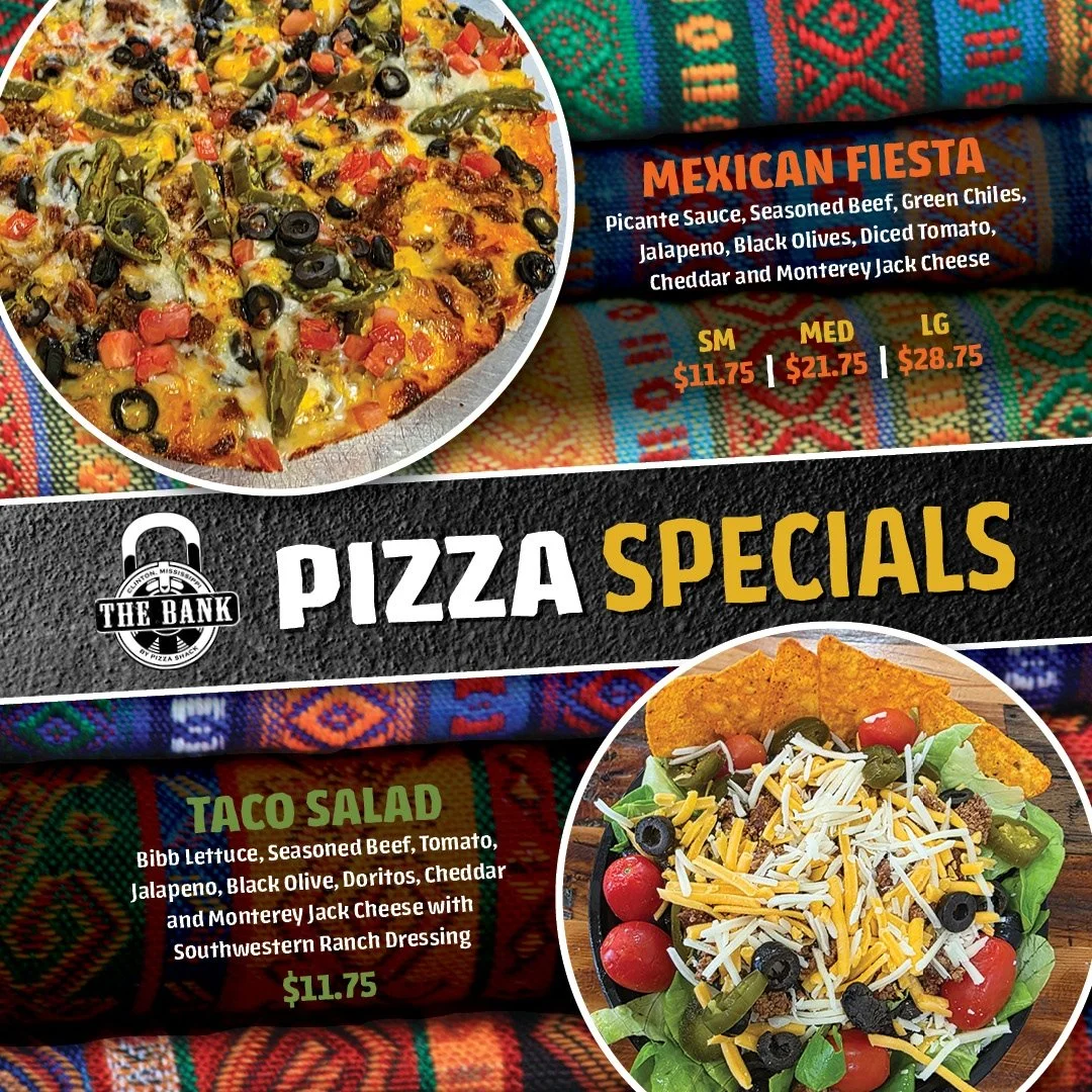 Some people want melty, cheesy pizza.

Some people want fresh crunch.

Good news&mdash;you don't have to choose.

Our Mexican Fiesta Pizza delivers bold taco-inspired flavor in every slice, while our Taco Salad brings freshness and crunch with hydrop