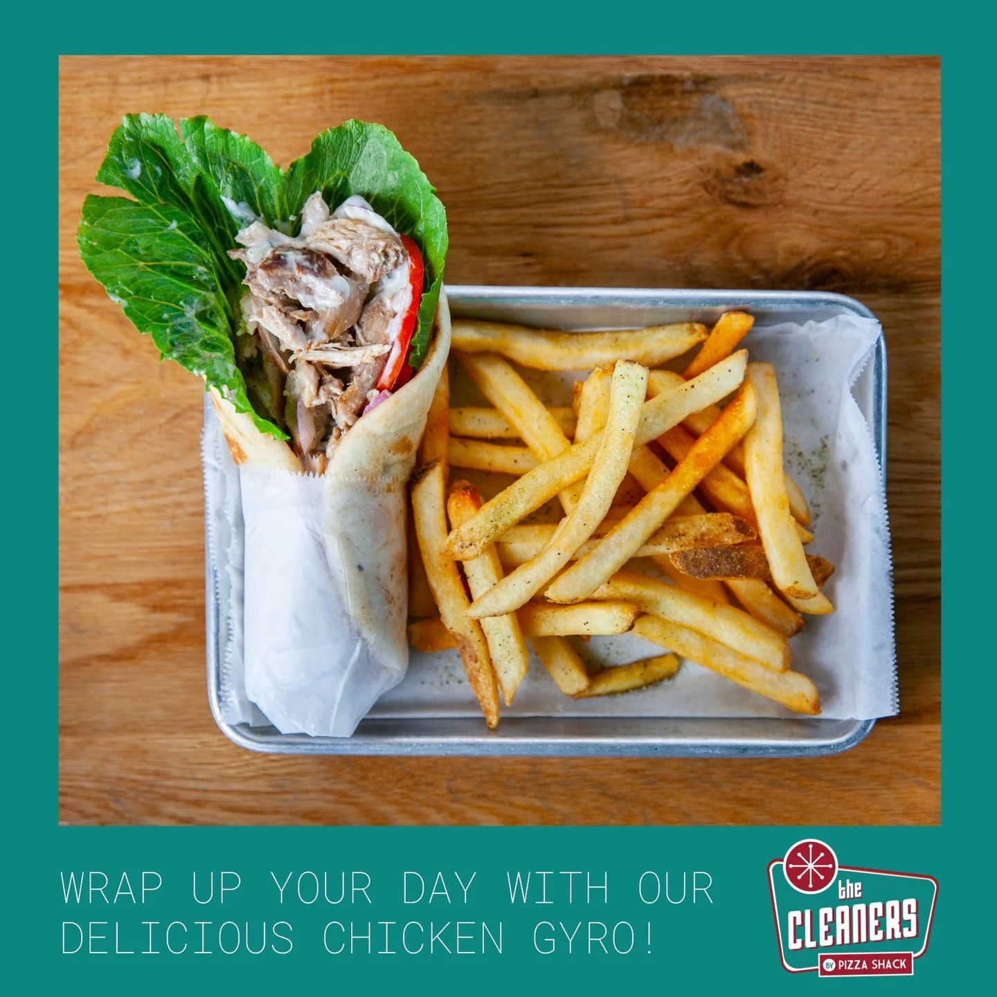 Take a break from boring. Our Chicken Gyro is packed with flavor and fresh ingredients to make lunch something to look forward to.

📍 The Cleaners by Pizza Shack &ndash; Brandon, MS