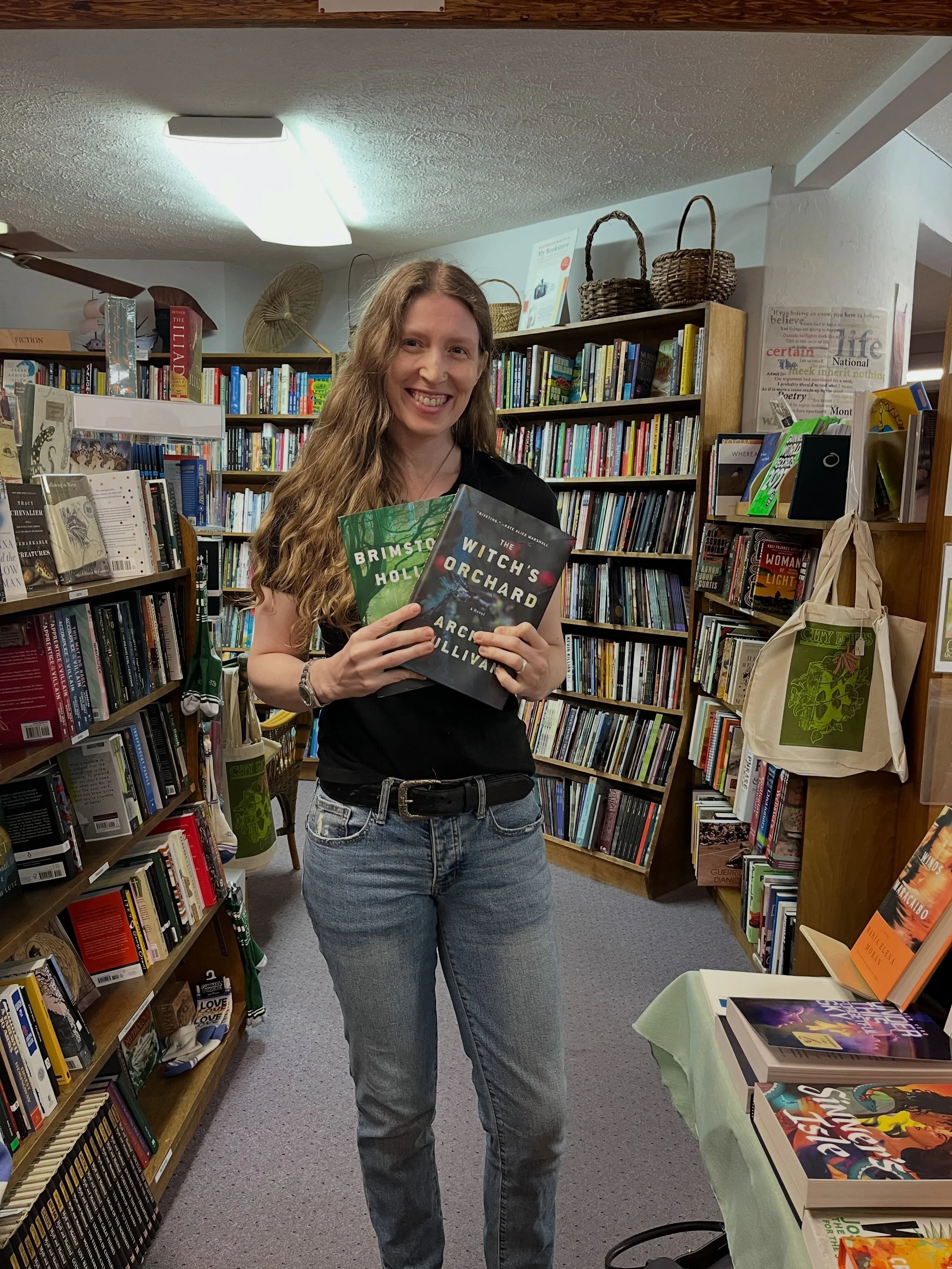 Stopped by @city.lights.nc with @archer_sullivan to sign books and pet Cedric! Wanna meet the author? Come by @malapropsbookstore tonight @ 6pm for her convo with @michaelamoscody or stop by the @cmlitfest this weekend!