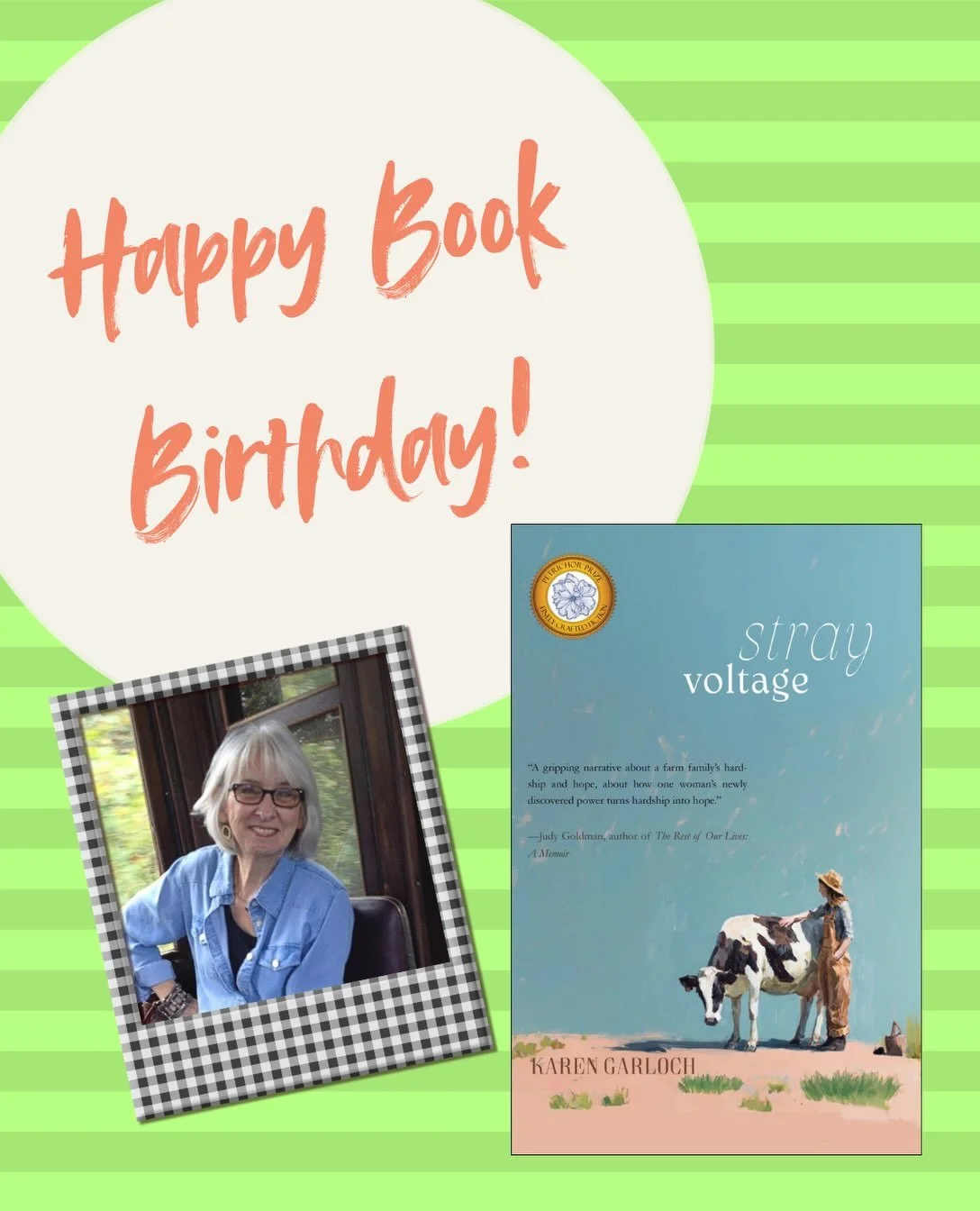A new book is born today! STRAY VOLTAGE by @garlochk hits shelves and Karen hits the road this week. The book is available wherever books are sold, but if you&rsquo;d like a chance to get a signed copy or meet the author, check out karengarloch.com f