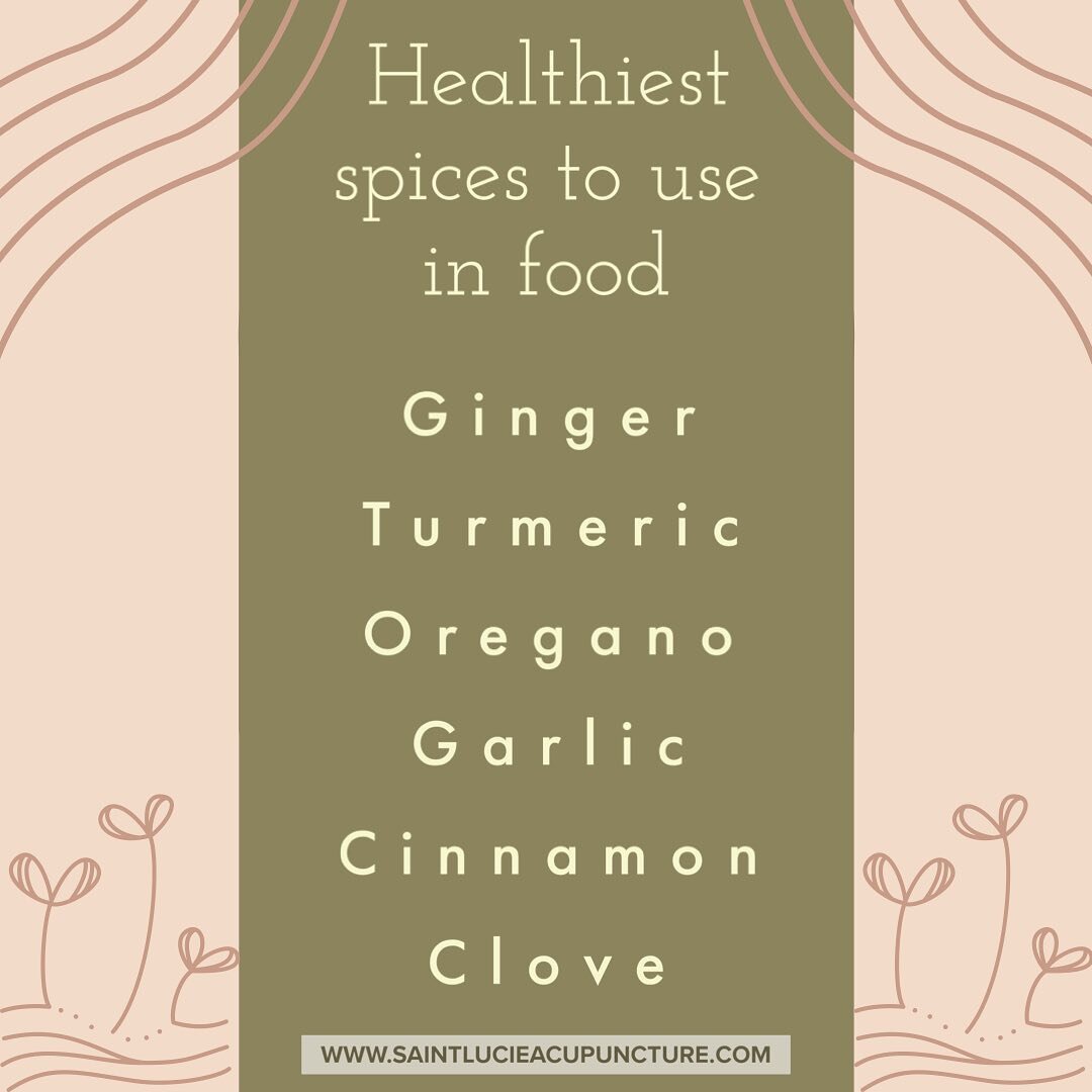 Spices can give food incredible flavors and they can have extremely good health benefits for you. Ginger can alleviate nausea, lower blood sugar and reduce swelling. Turmeric is an anti-inflammatory and antioxidant meaning it can reduce inflammation 