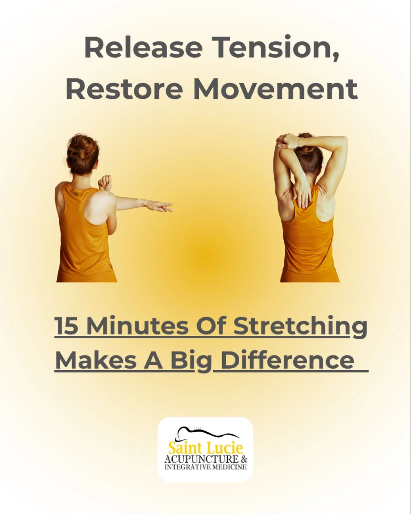 Tight shoulders or a stiff back?
A few mindful stretches each day can make a big difference — especially when paired with acupuncture and cupping.
Stretching helps release tension, increase flexibility, and support your body’s natural he