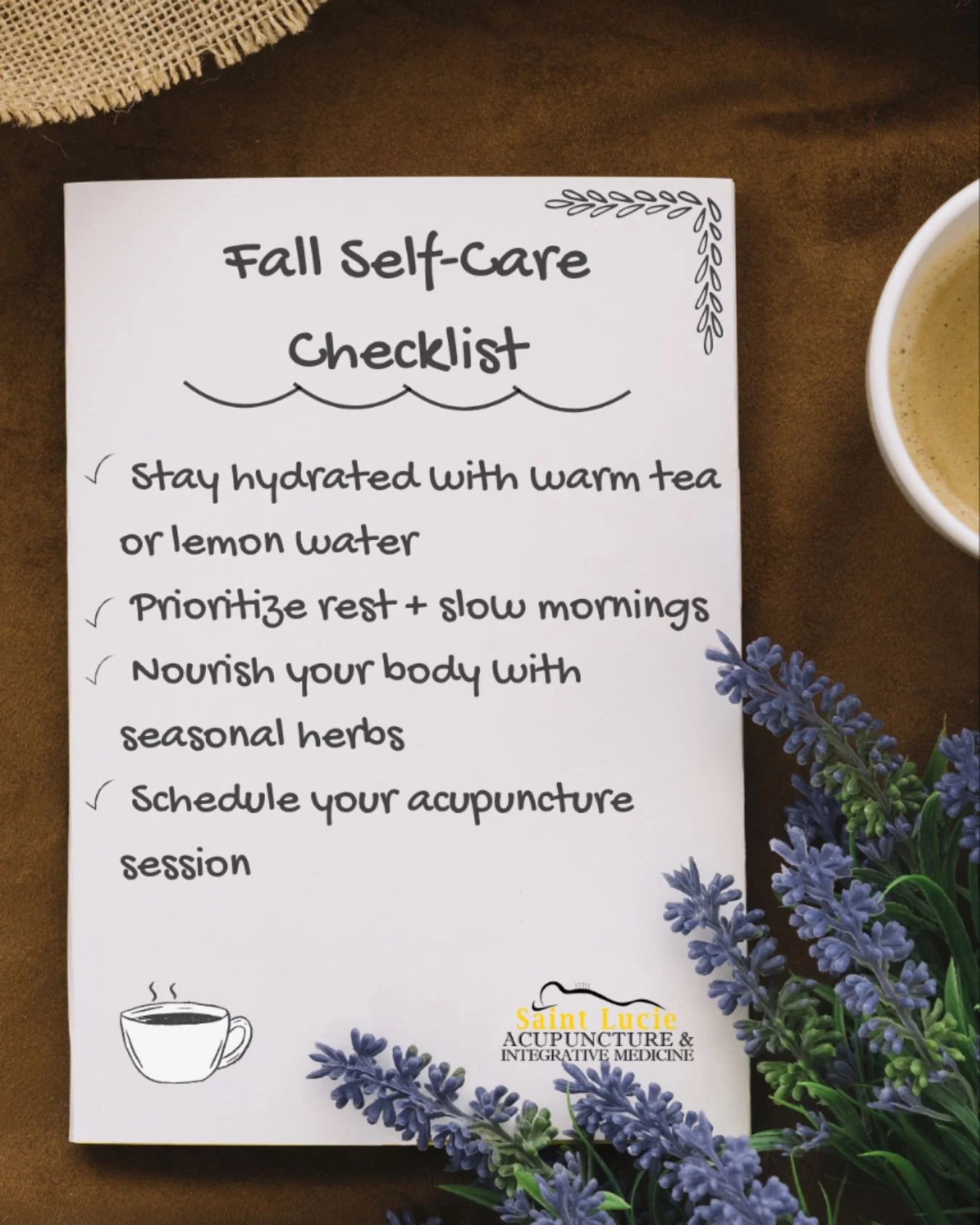 As the weather cools, your body craves warmth, rest, and renewal.
Hydrate, rest, take your herbs, and come in for an acupuncture session to keep your energy grounded this fall. ๐
#SelfCareSeason #FallWellness #AcupunctureBenefits #HerbalHealing #Re