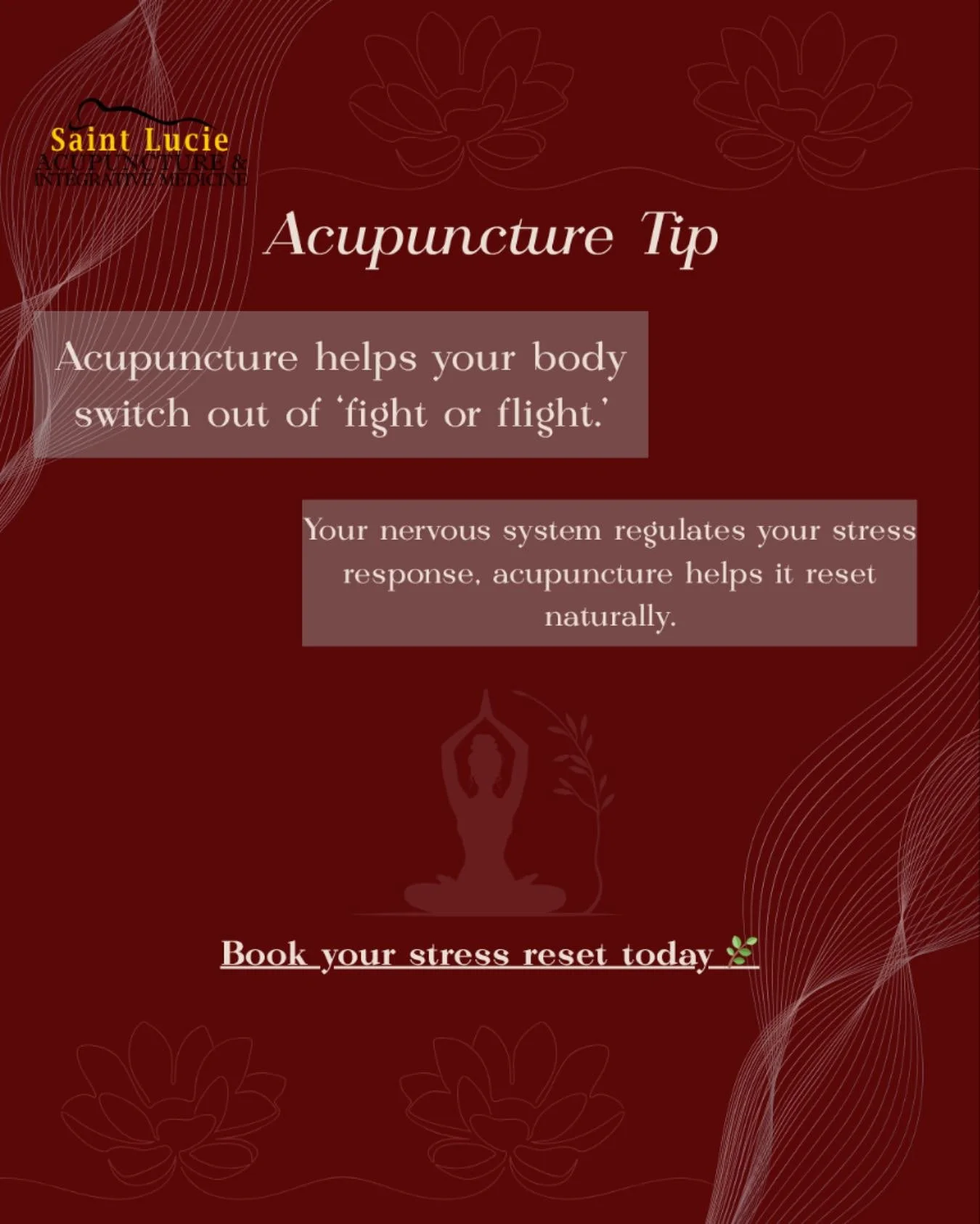 When life keeps you in “fight or flight,” your body holds the tension. Acupuncture gently guides your nervous system back to balance, helping you release stress and feel grounded again. ๐ธ
#NervousSystemReset #StressReliefNaturally #Acup