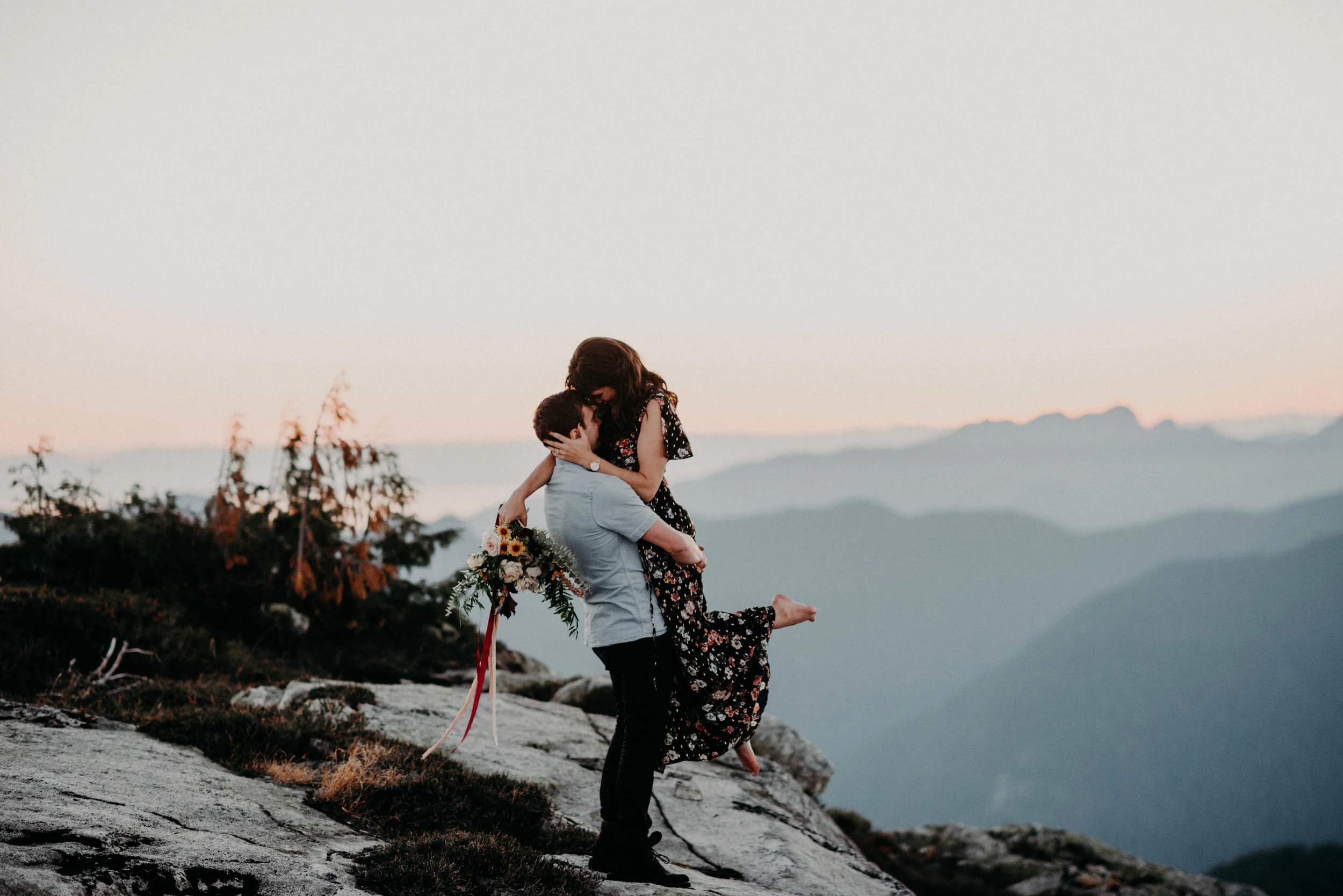 Vancouver Helicopter Sunset Engagement Session // Emily + Tyler