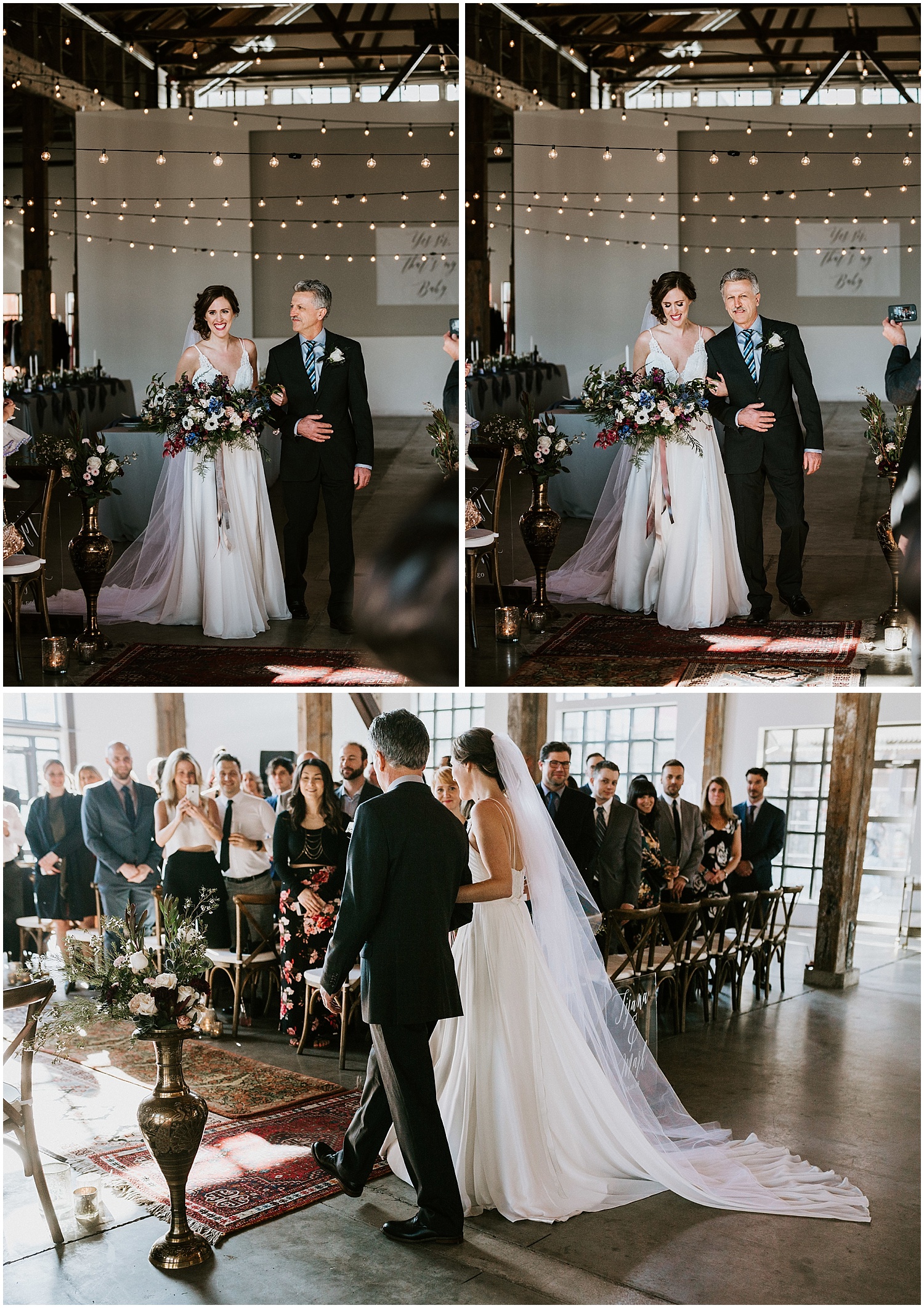 wooden chairs ceremony wedding decor diy bride unique greenery boho chic north vancouver intimate wedding stacie carr photography pipe shop venue